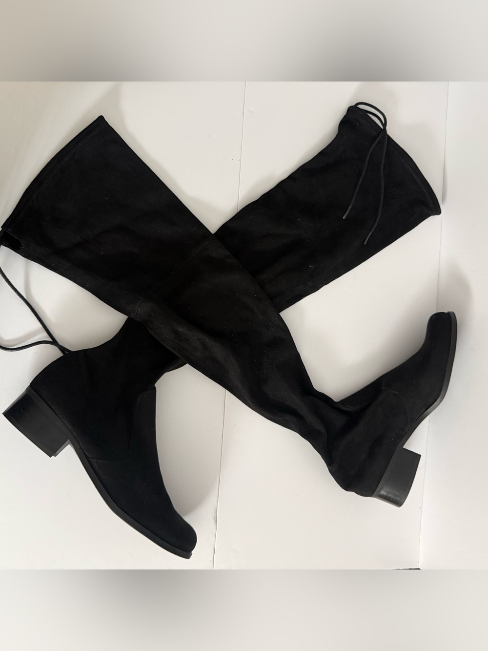 Charles David Black Over-the-Knee Tie-Back Boots